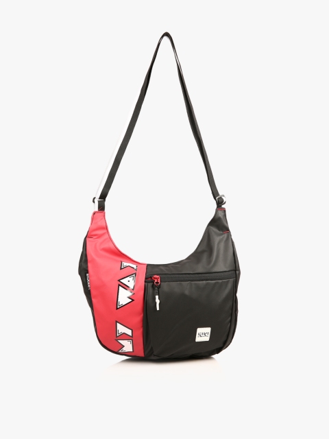 

Black Printed Messenger Bag