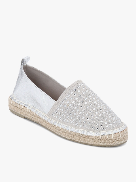 

Pizzaz Silver Espadrilles Moccasins
