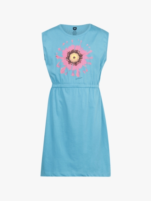 

Turquoise Blue Solid Casual Dress