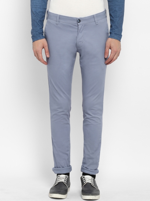 

Parx Men Blue Slim Fit Solid Regular Trousers