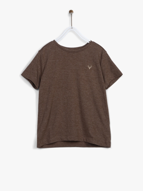 

Allen Solly Junior Boys Brown Solid T-shirt