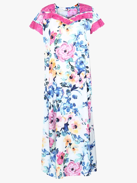 July Nightwear Multicoloured Printed Nightdress NT-04, Multi
