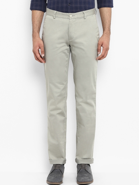 

Park Avenue Men Grey Slim Fit Solid Regular Trousers