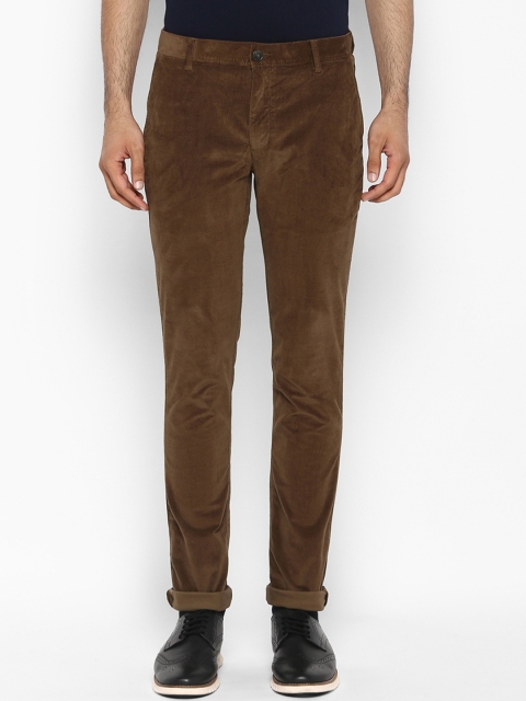 

ColorPlus Men Brown Nuvo Fit Self Design Velvet Regular Trousers