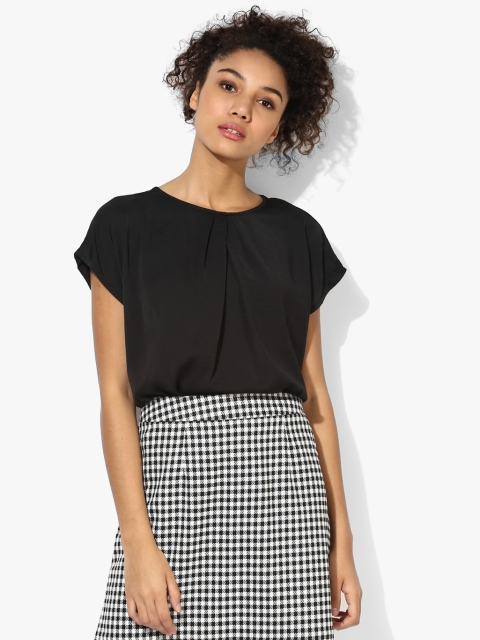 

Black Satin Tie Top
