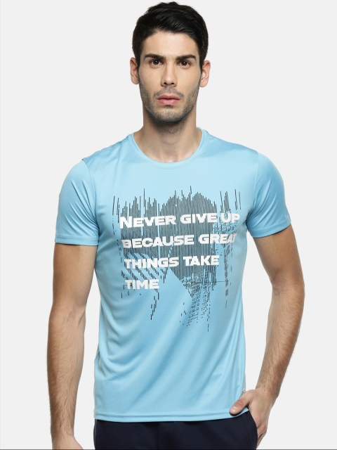 

Ajile by Pantaloons Men Blue Printed Round Neck T-shirt
