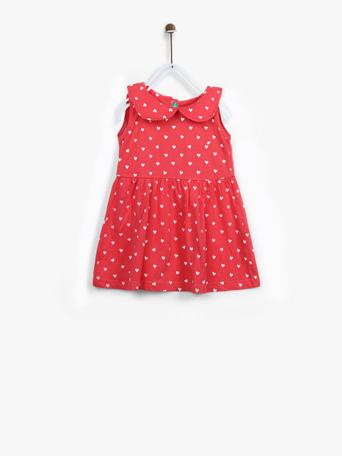 

Red Printed Fit and Flare Dress