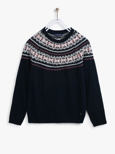 

Allen Solly Junior Girls Navy Self Design Sweater, Navy blue