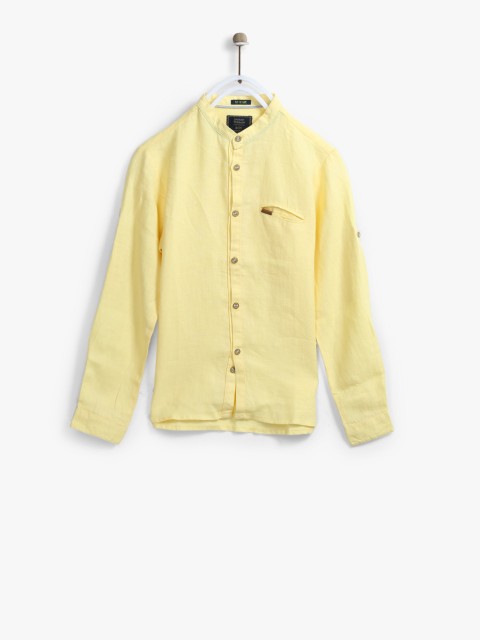 

Yellow Regular Fit Casual Shirt