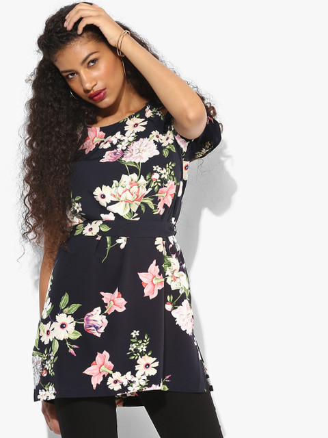 

Navy Blue Printed Top