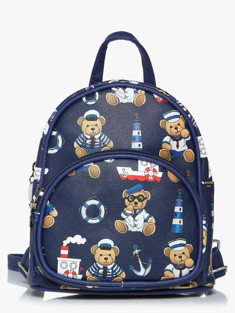 

Navy Blue Leather Backpack