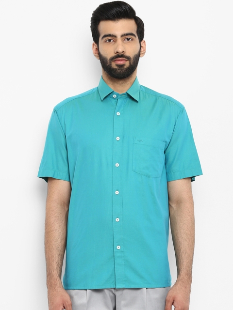 

ColorPlus Men Blue Regular Fit Solid Casual Shirt