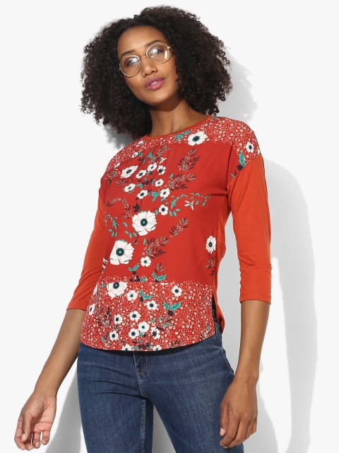 

Red Printed Blouse