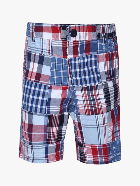 

The Childrens Place Boys Blue Checked Regular Fit Shorts