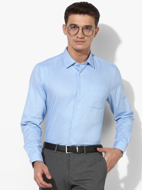 

Blue Checked Slim Fit Formal Shirt