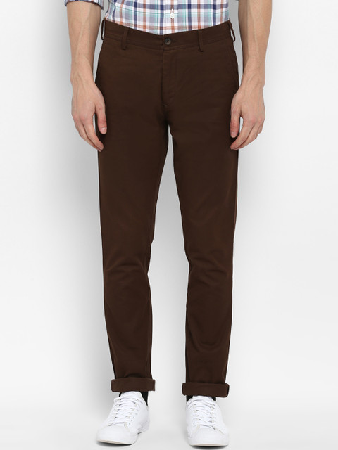 

ColorPlus Men Coffee Brown Regular Fit Solid Regular Trousers
