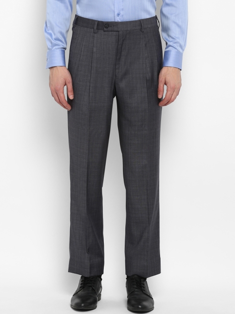 

Park Avenue Men Grey Regular Fit Solid Formal Trousers