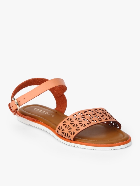 

Peach Lazer Cut Sandals