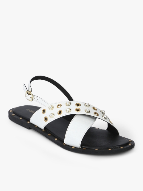 

White Studs Sandals