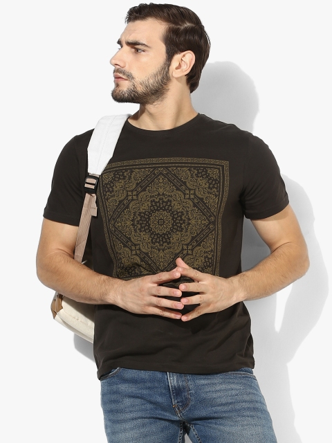 

Olive Printed Round Neck T-shirt