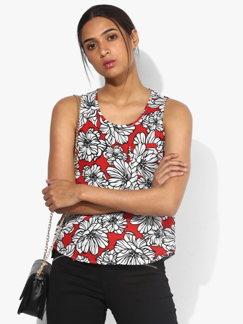 

Red Printed Blouse
