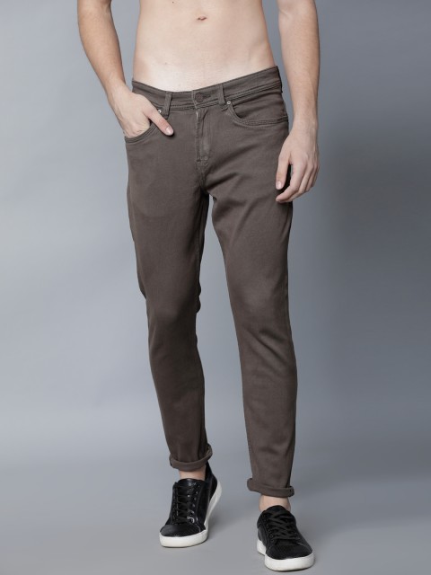 

LOCOMOTIVE Men Grey Tapered Fit Mid-Rise Clean Look Stretchable Jeans