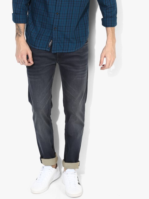 

Navy Blue Mid-Rise Slim Fit Jeans