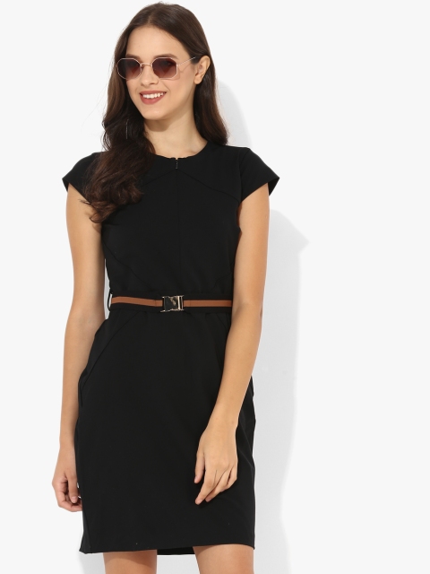 

Black Coloured Solid Shift Dress