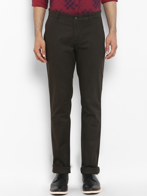

Raymond Men Green Slim Fit Solid Regular Trousers