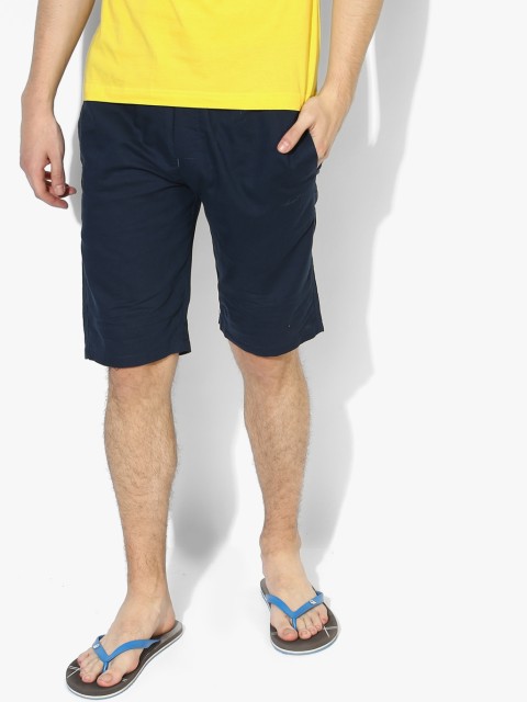 

Navy Blue Solid Shorts