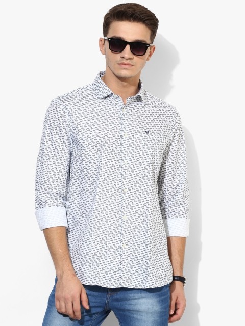 

Off White Printed Slim Fit Casual Shirt
