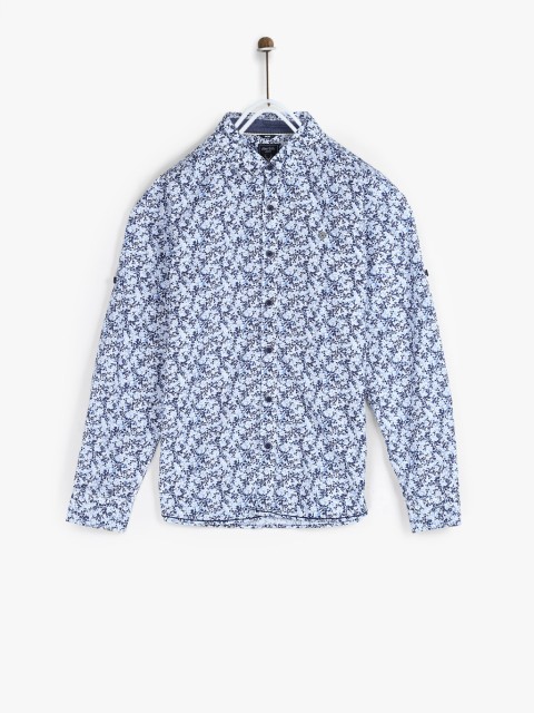 

Navy Blue Slim Fit Casual Shirt