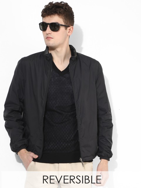 

Black Solid Casual Jacket