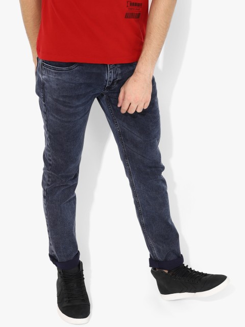 

Blue Washed Low-Rise Slim Fit Jeans