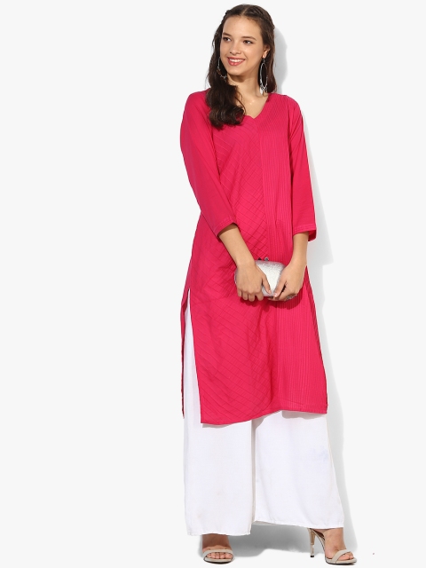 

Fuchsia Solid Kurta
