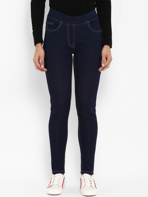 

Park Avenue Women Navy Blue Slim Fit Mid-Rise Clean Look Stretchable Jeans