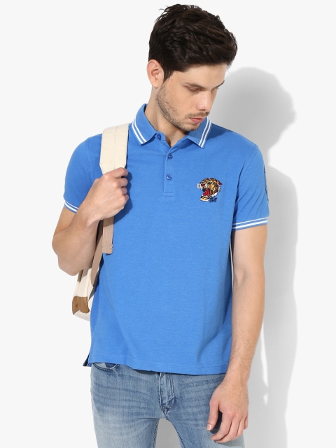 

Blue Solid Slim Fit Polo T-Shirt