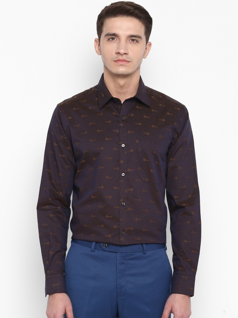 

Raymond Men Brown Regular Fit Printed Formal Shirt