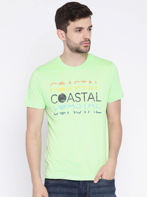 

Green Printed Slim Fit Round Neck T-Shirt