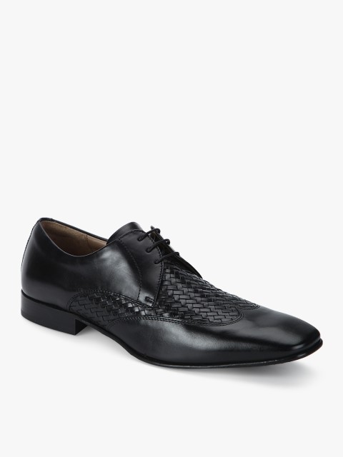 

Black Derby Weaved Formal Shoes