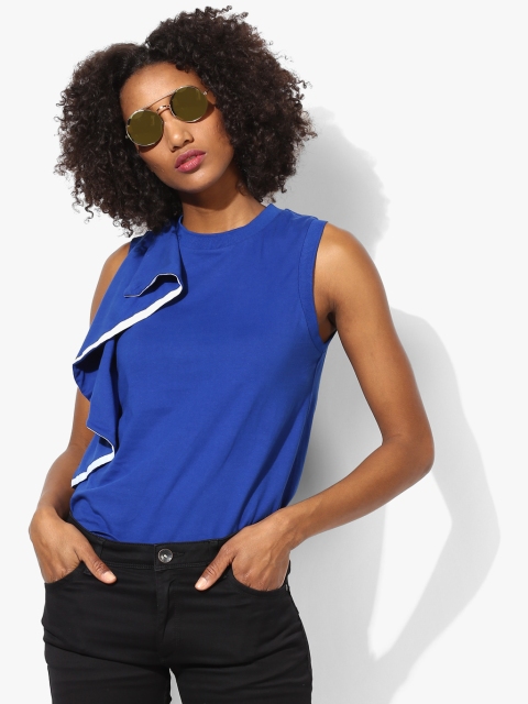 

Blue Solid Blouse
