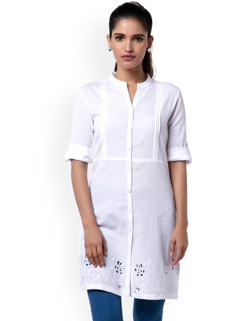 

Soch White Solid Tunic