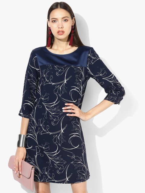 

Marks & Spencer Women Navy Blue Printed Dress