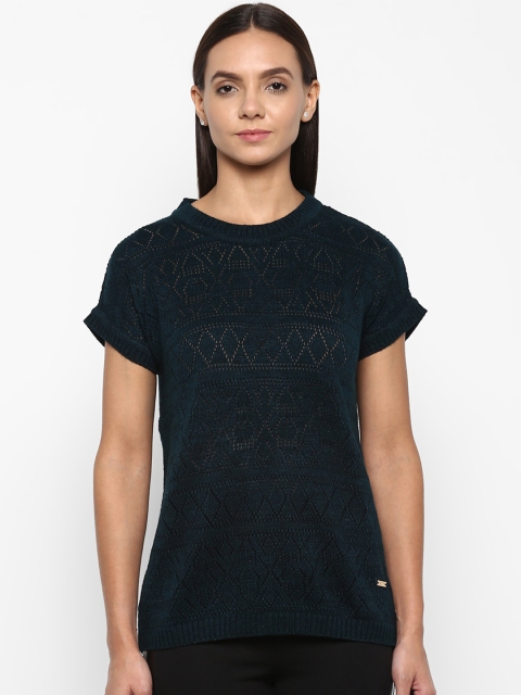 

Park Avenue Women Green Self Design Pullover