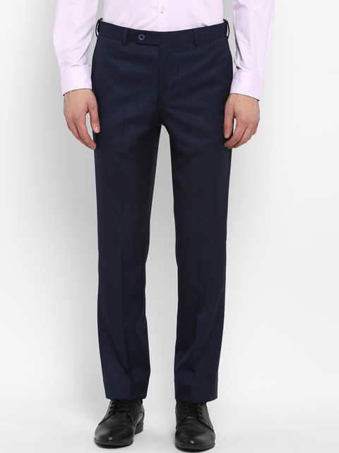 

Park Avenue Men Blue Slim Fit Solid Formal Trousers