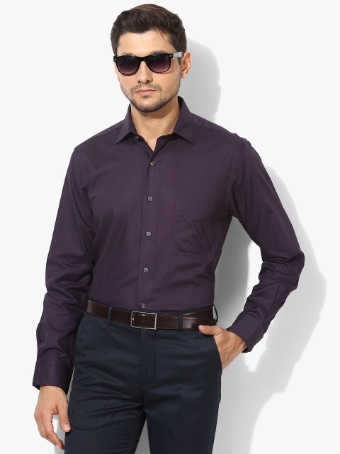 

Purple Solid Regular Fit Formal Shirt