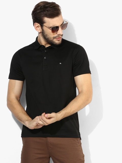 

Black Solid Slim Fit Polo T-Shirt