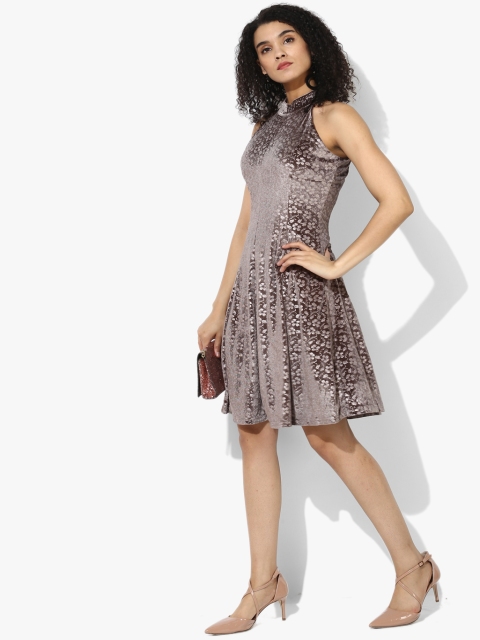 

Deal Jeans Women Copper-Toned Self Design A-Line Dress