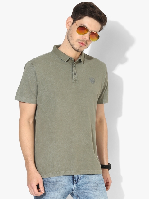 

Olive Solid Slim Fit Polo T-Shirt
