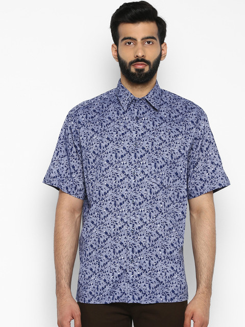 

ColorPlus Men Blue Regular Fit Printed Casual Shirt